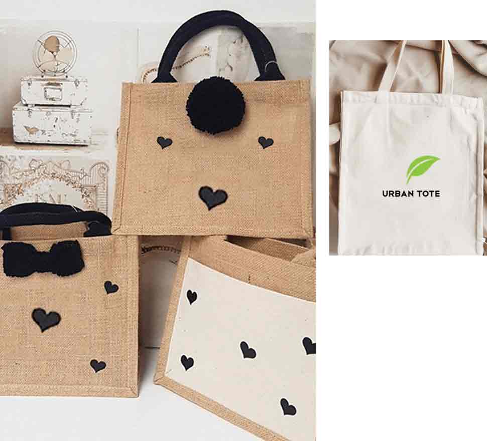 Sustainable Jute Bags Replacing Plastic Bags" title="Say Goodbye to Plastic - Choose Eco-Friendly Jute Bags by Urban Tote